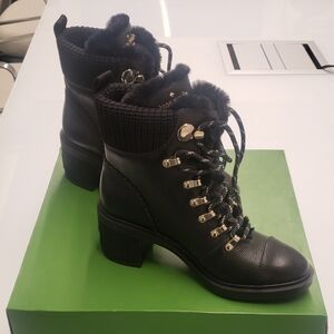 Kate Spade Women's Black Leather Booties - Size 6.5